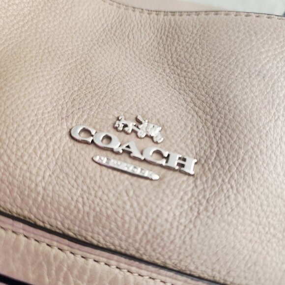 New Coach Taylor Tan Leather Shoulder Bag Purse - Picture 11 of 14